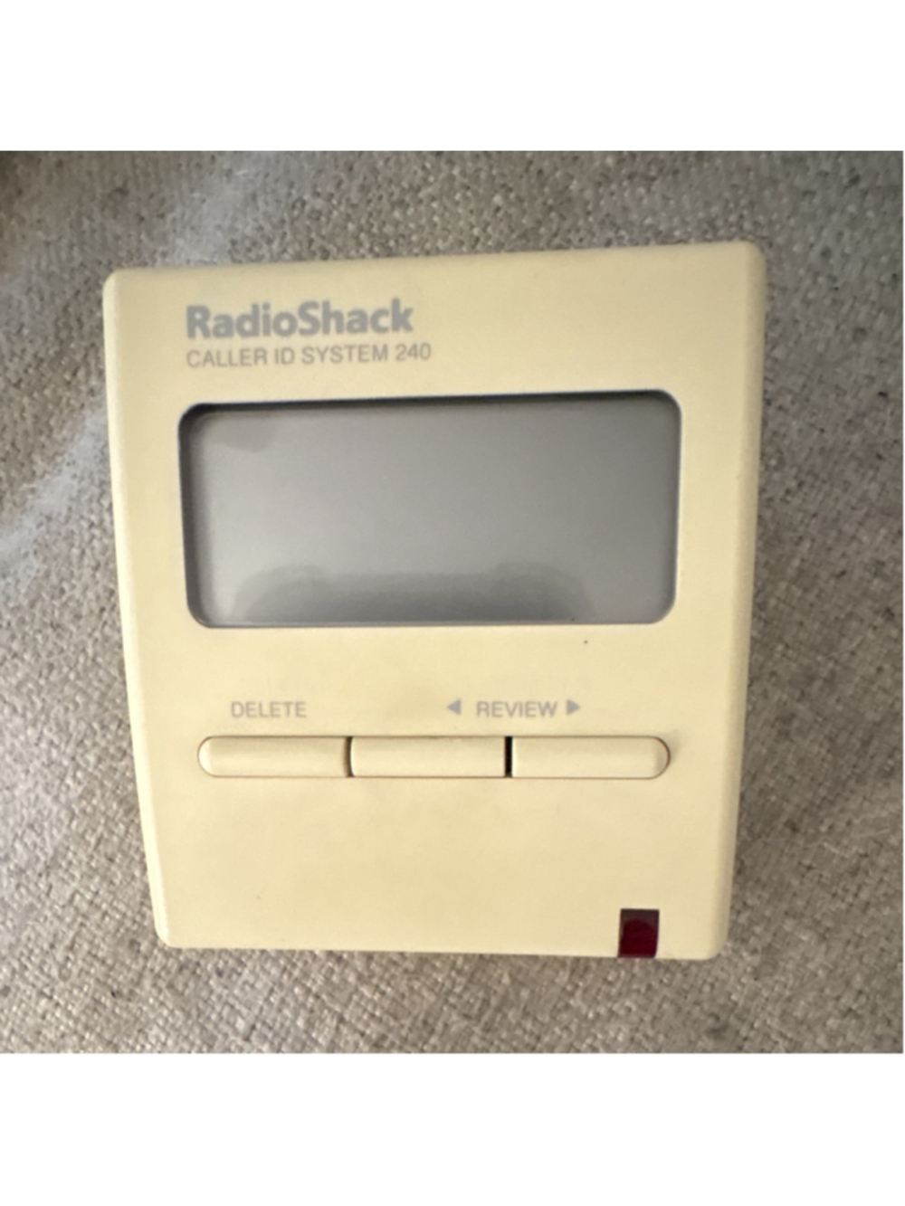 RadioShack Caller ID Display Box 240 43-962A Beige RJ-11 Delete Review Button